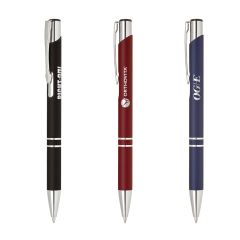 Paradigm Aluminum Ballpoint Click-Action Metal Pen with Rubber Finish