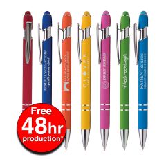 Ellipse Softy Brights Pen with Stylus with Laser Engraved Imprint - FREE 48 Hour Rush Production