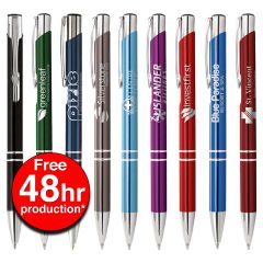 Tres-Chic Metal Pen with Laser Engraved Imprint - FREE 48 Hour Rush Production