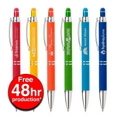 Phoenix Softy Brights Pen with Stylus with Laser Engraved Imprint - FREE 48 Hour Rush Production