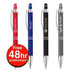 Phoenix Softy Gel Pen with Stylus with Laser Engraved Imprint - FREE 48 Hour Rush Production