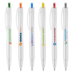 Aqua Clear - Eco Recycled PET Plastic Pen - ColorJet Imprint
