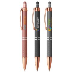 Phoenix Softy Rose Gold Metallic Pen with Stylus - ColorJet