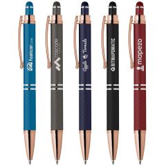 Phoenix Softy Rose Gold Classic Pen with Stylus - Laser