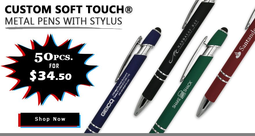 alpha soft touch pen with stylus staples